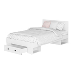 Кровать 1,2 Софт КР-06 Белый/Эмаль белая без основания