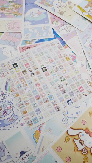 Набор открыток, карточек и наклеек " Синнаморролл / Cinnamoroll", 188 предметов