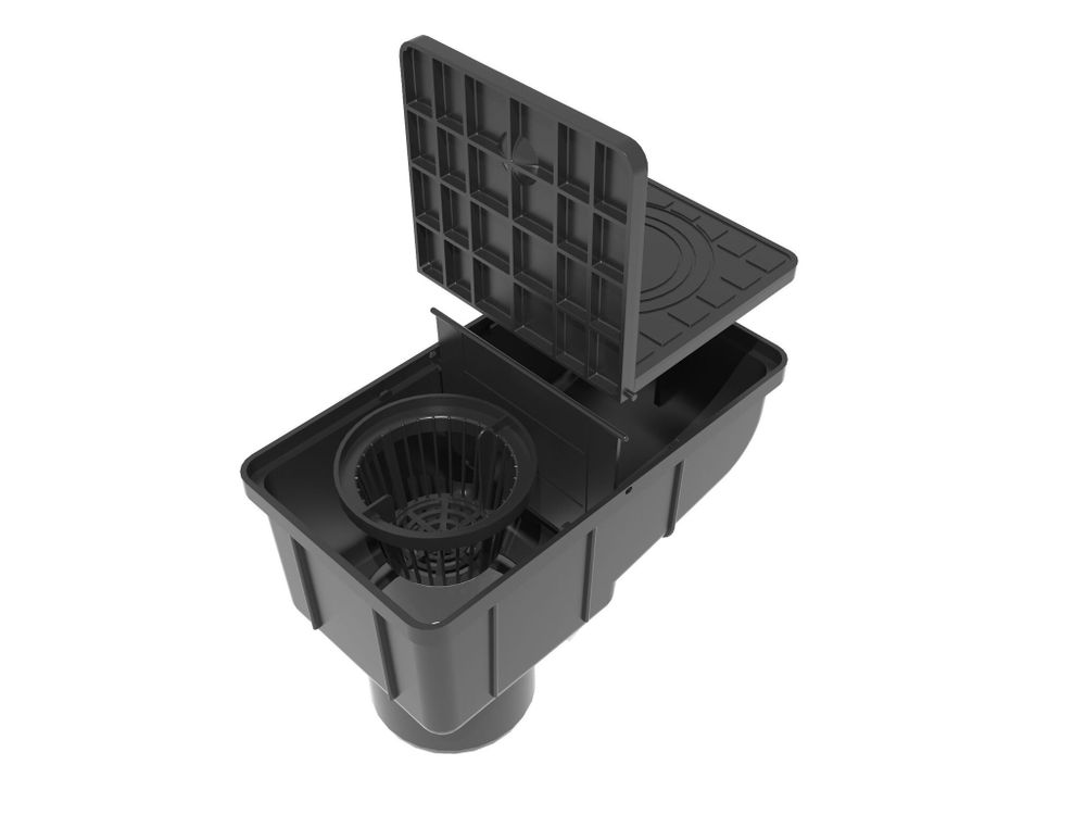 Трап уличный Gidrolica Rain ТУ-30.16,6.20 — пластиковый с крышкой глухой