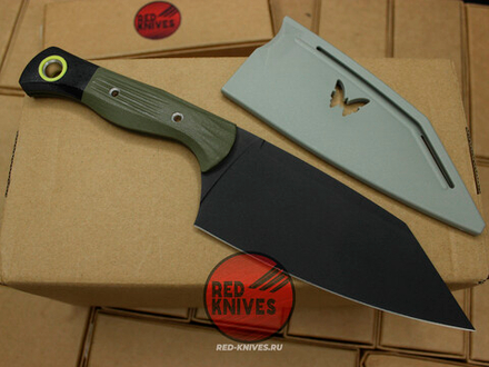 Нож Benchmade Station Knife - зеленая рукоять , клинок тефлон