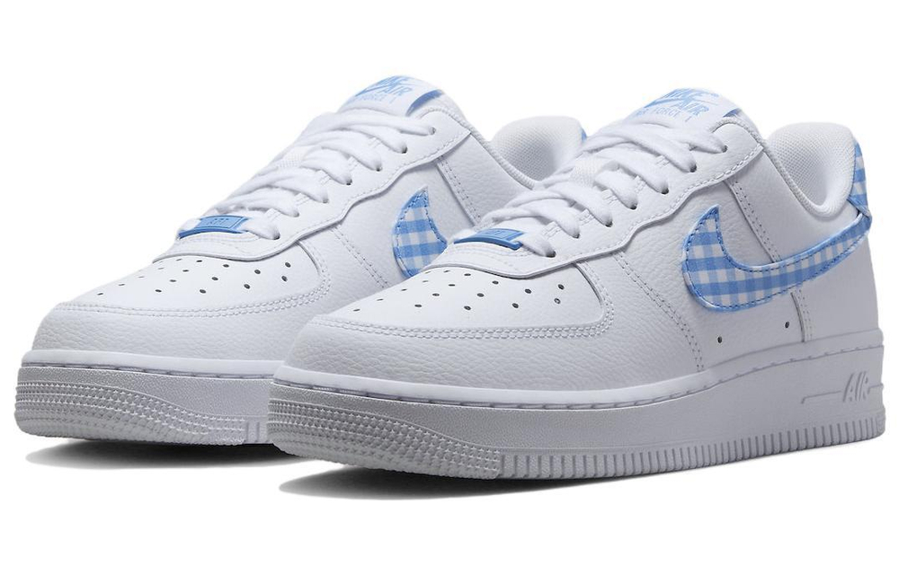 Кроссовки Nike Air Force 1 Low "Blue Gingham" (Женская размерная сетка)