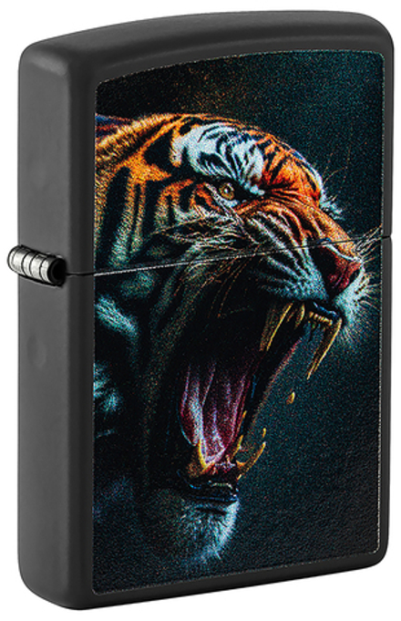 46241 Зажигалка ZIPPO Tiger Roar Design Black Matte