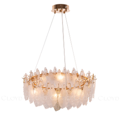 Люстра Cloyd SENEGAL-B C8 / Ø60 см - с золотыми листьями - золото (арт.10434)