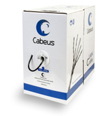 Кабель витая пара U/UTP 5e кат. 4 пары Cabeus UTP-4P-Cat.5e-SOLID-BK