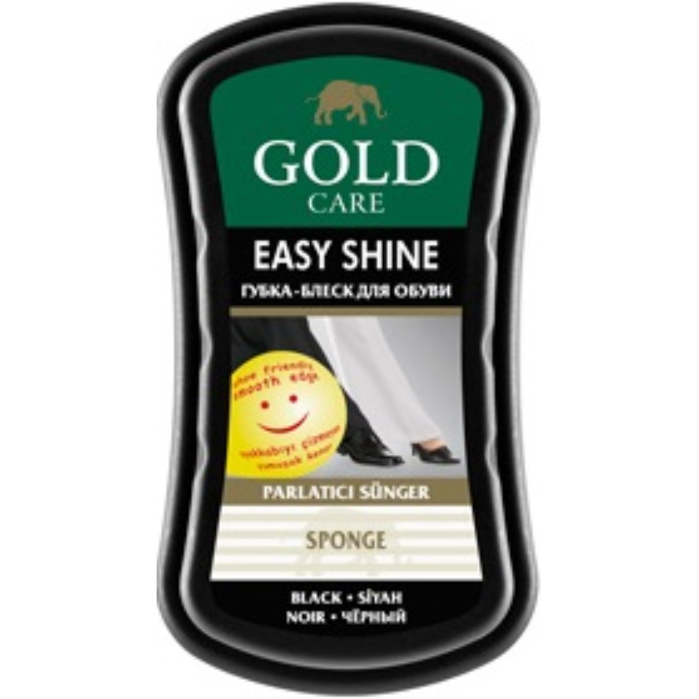 Губка блеск для обуви Goldcare черный 1шт