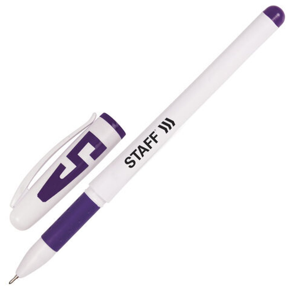 Ручки гелевые с грипом STAFF "Manager" GP-198, НАБОР 10 ЦВЕТОВ, корпус белый, узел 0,5 мм, линия письма 0,35 мм, 142808