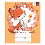 Тетрадь 18 л. BRAUBERG клетка обложка картон CUTE FOX (40 штук в упаковке)
