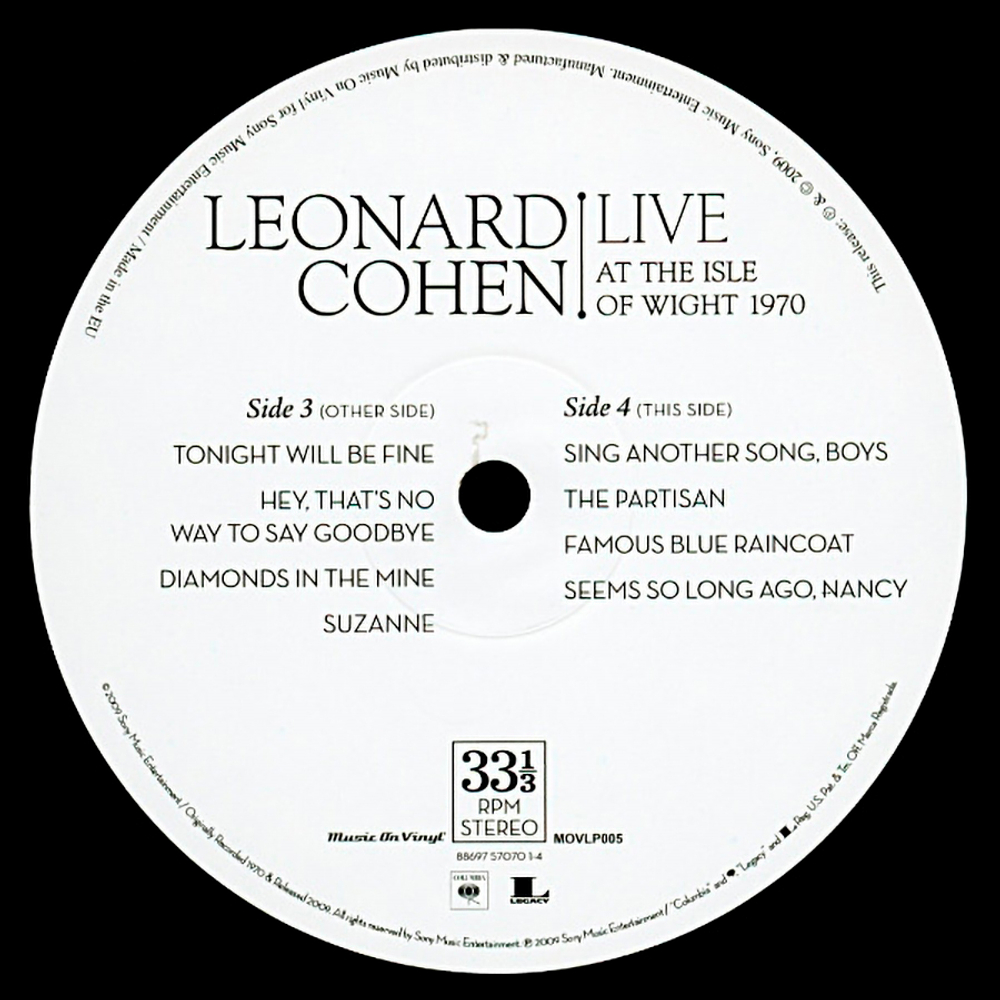 Leonard Cohen / Live At The Isle Of Wight 1970 (2LP)