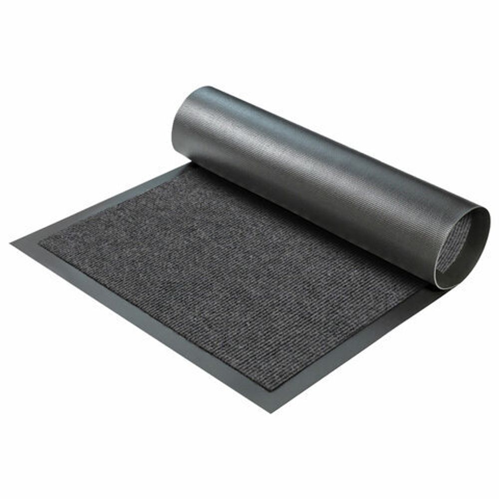 Коврик придверный 40х60 см, СЕРЫЙ, влаго-грязезащитный, 300 г/м2, мелкий рубчик, PRIMILA STANDARD, 701018