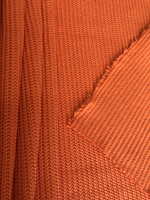 Трикотаж вязанный, косичка мелкая, оранж, хлопок MARNI