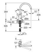 Смеситель для мойки GROHE Get 31494000