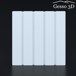 Гипсовая 3D панель Рейка широкая