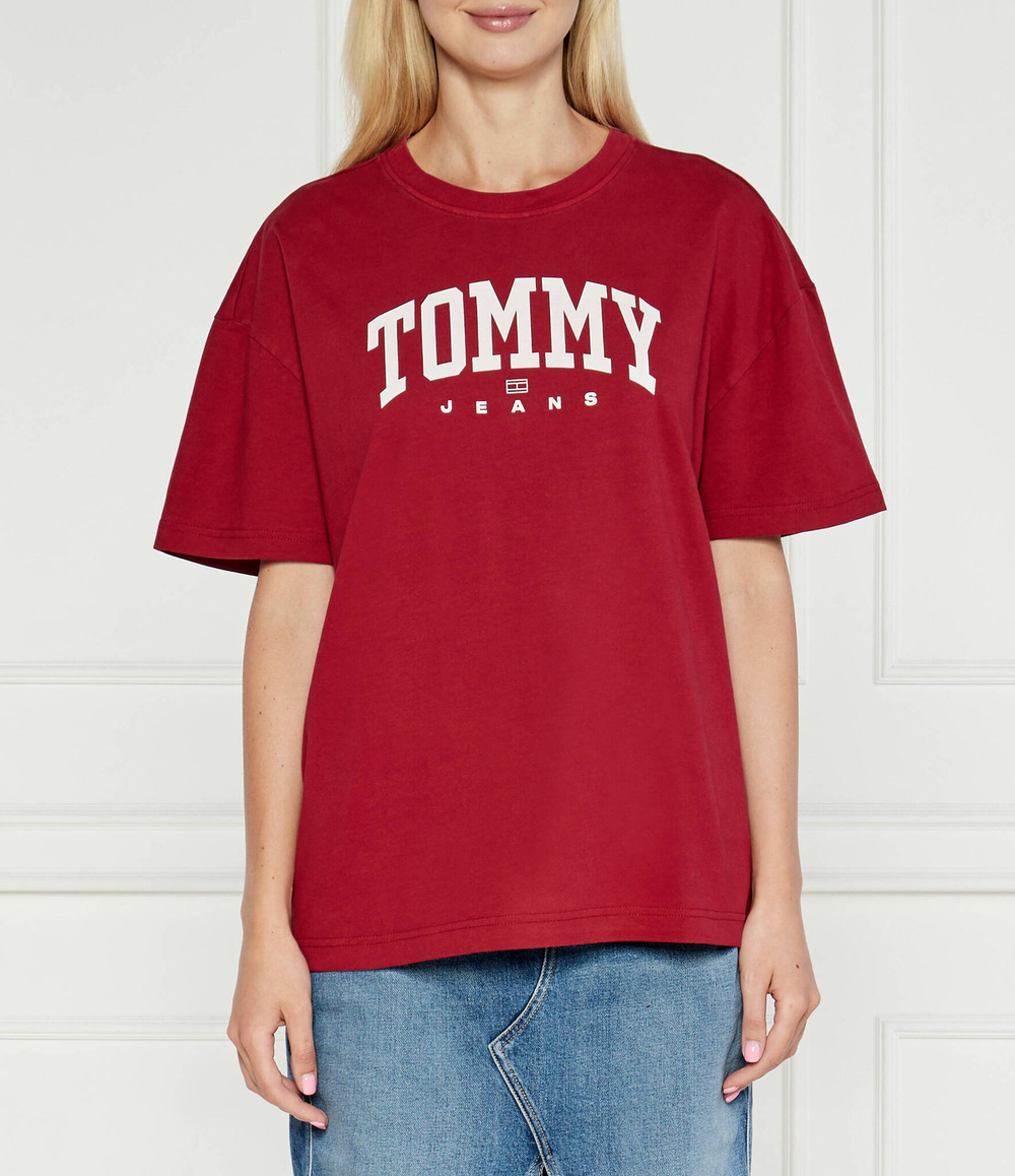 Футболка VARSITY 1 Tommy Jeans - бордовый(DW0DW18403)