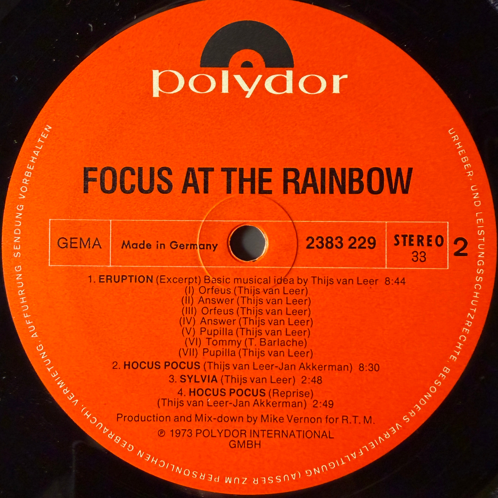 Focus- At The Rainbow (Германия 1973г.)
