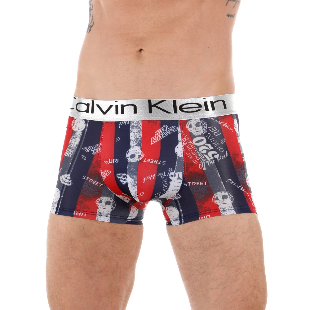 Мужские трусы боксеры в разноцветную полоску Calvin Klein