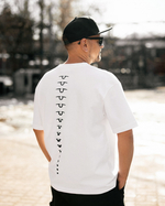 Футболка свободного кроя, белый, размер XXL