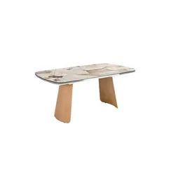 Раздвижной обеденный стол 1203 с столешницей из керамики  и основанием из шпона дуба