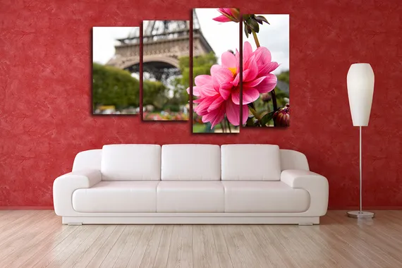 Модульная картина "Французские цветы"