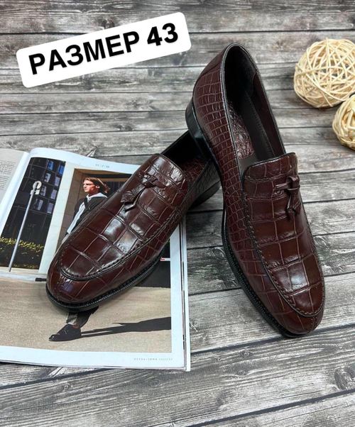 Лоферы Stefano Ricci из кожи крокодила