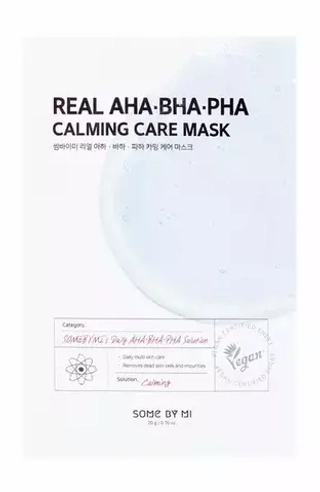 SOME BY MI Успокаивающая тканевая маска для лица с кислотами - Real AHA-BHA-PHA Calming Care Mask, 20г