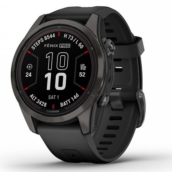 Garmin Fenix 7S Pro Sapphire Solar Carbon Gray/Black Band (010-02776-11)