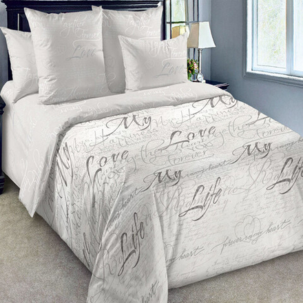 Комплект постельного белья "ВЛ. РОМАН", перкаль, 100% хлопок.