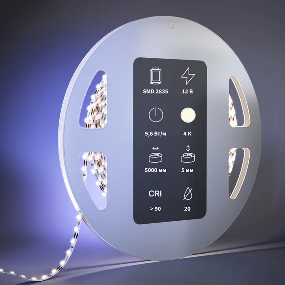 Светодиодная лента Ультра 12В 2835 9,6Вт/м 4000К 5м IP 20 201107 Led Strip 201107