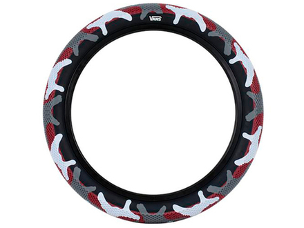 BMX Покрышка Cult 12" X 2.20" Cult x Vans Tire, Red Camo W/Black Sidewall, WB