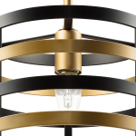 735010 Подвес EPSILON 1х40W E27 ЧЕРНЫЙ/ЗОЛОТО