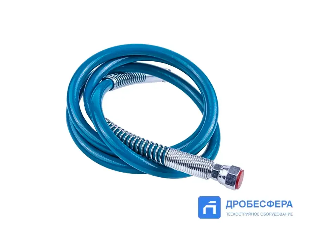 Шланг для окрасочного аппарата 250 бар 1.8 метра 1/4" бирюзовый арт. DP-637H05-1.8