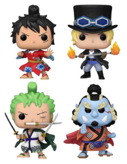 Фигурка Funko POP! Animation One Piece Luffytaro, Sabo, Roronoa Zoro, Jinbe (светится в темноте) 4PK