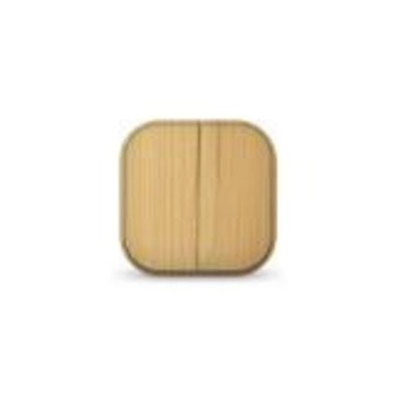 Выключатель двухклавишный серия "IONICH", о/у, 10А, 220В, "сосна" (еврослот) (HU2235)