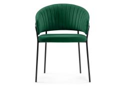 Стул на металлокаркасе Лео изумрудный / черный