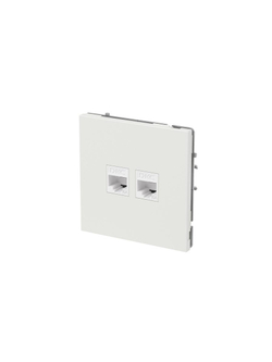 Розетка компьютерная 2-м KANT RJ45 кат.6A без шторки бел. песок DKC 7010674