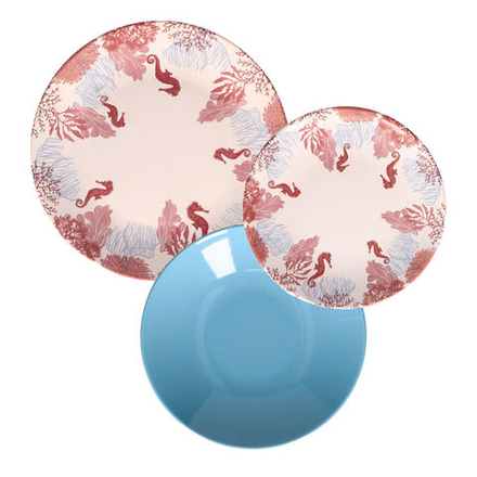 Rose&Tulipani Набор тарелок на морском дне на 6 персон (18 предметов)