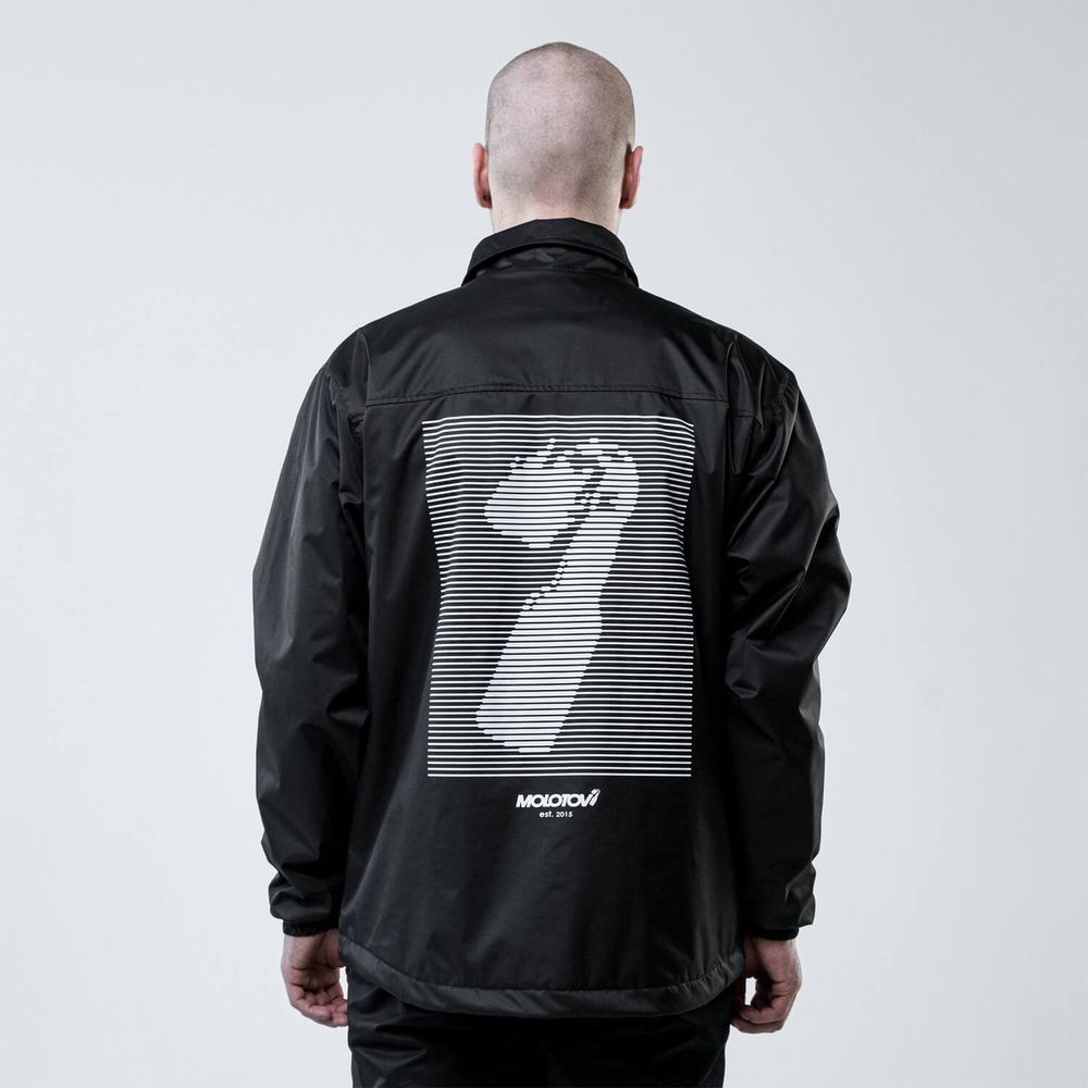 Куртка Coach Molotov Fleece Glitch Черная