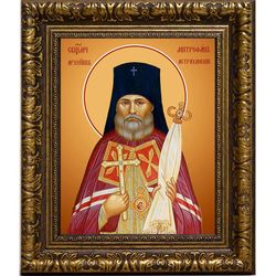 Митрофан (Краснопольский), Астраханский архиепископ священномученик. Икона на холсте.