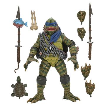 Фигурка Universal Monsters X Teenage Mutant Ninja Turtles Leonardo as The Creature 17 см / Фигурка по мотивам франшизы "Черепашки-ниндзя", Леонардо