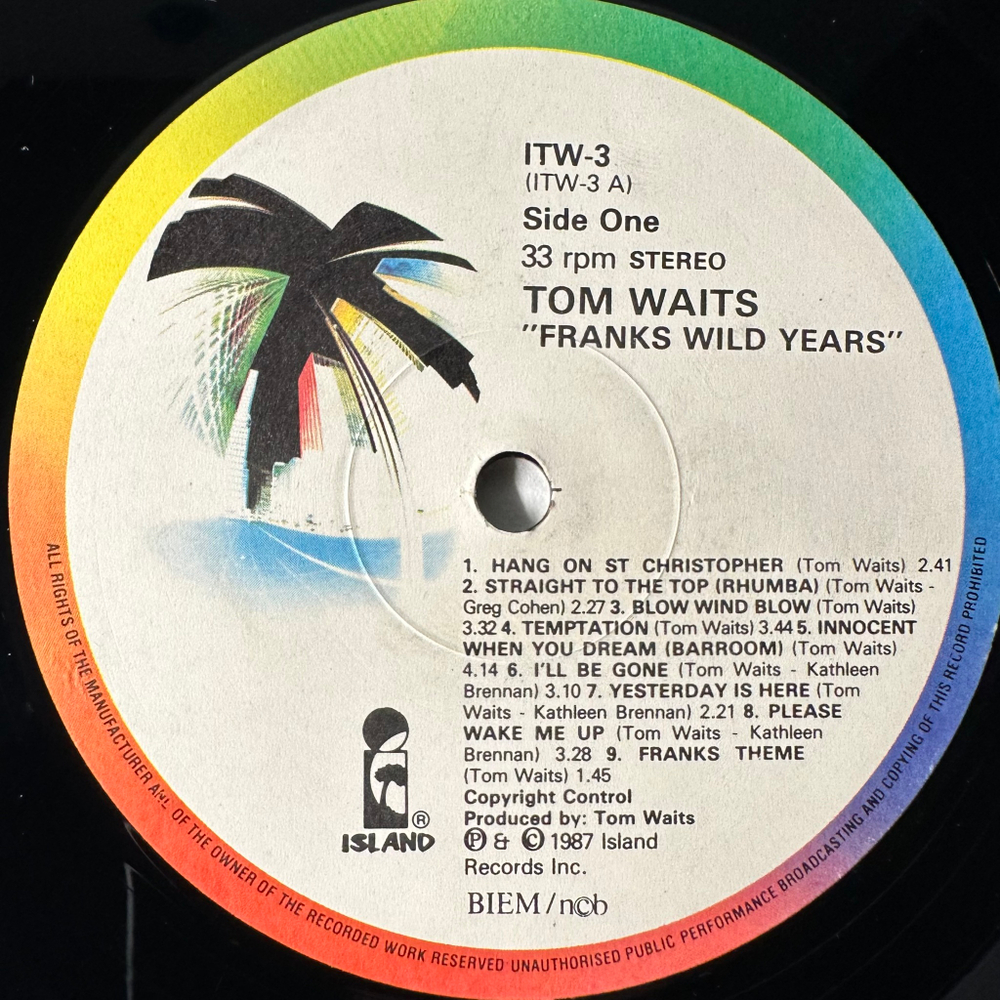 Tom Waits ‎– Franks Wild Years (Скандинавия 1987г.)