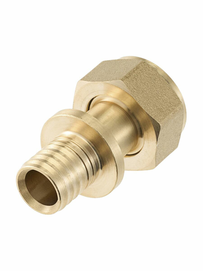 TECE TECEflex Соединение прямое с накидной гайкой, латунь 16 x 1/2"