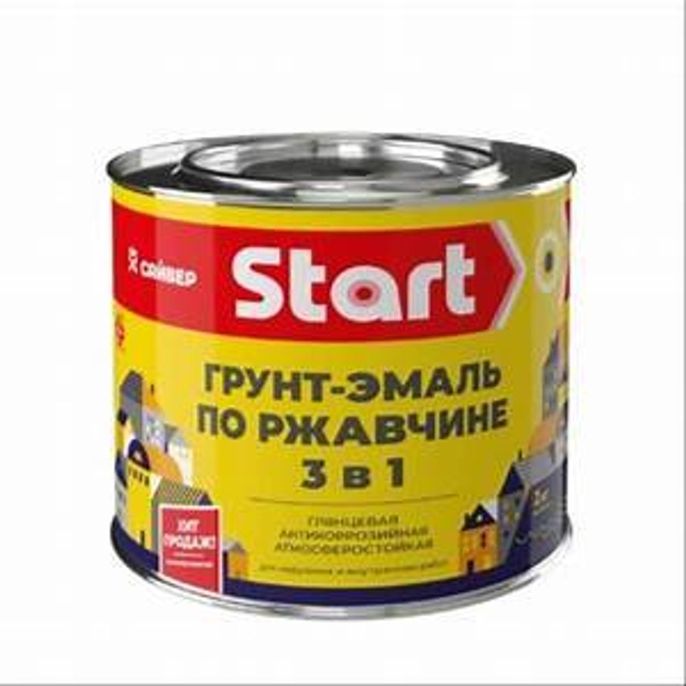 Грунт-эмаль по ржавчине 3в1 ULTRA LINES зеленый мох 1,8 кг