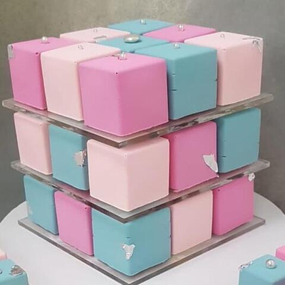 Подставка для торта "Кубик Рубик"  17,5см