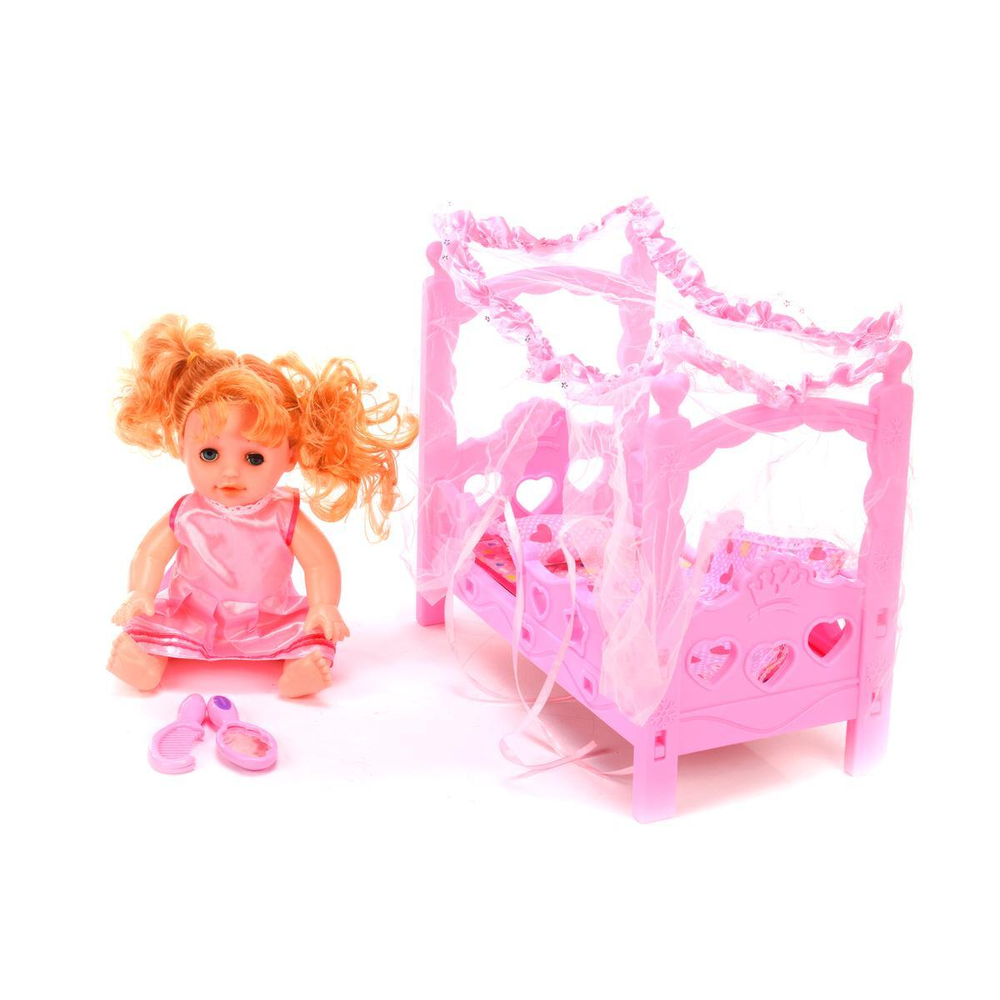 Кукла классич. озвученная с кроватью, пакет CS168-15