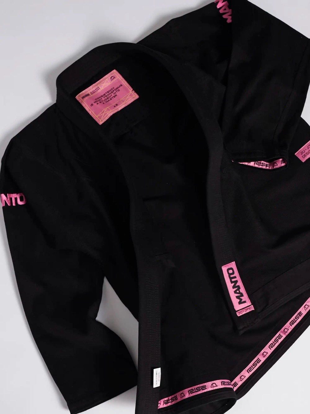 Кимоно MANTO "RISE 2.0" BJJ GI чёрно-розовое