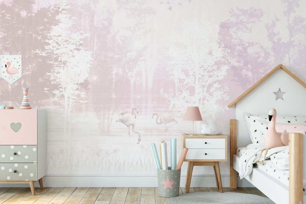 Фотообои фламинго