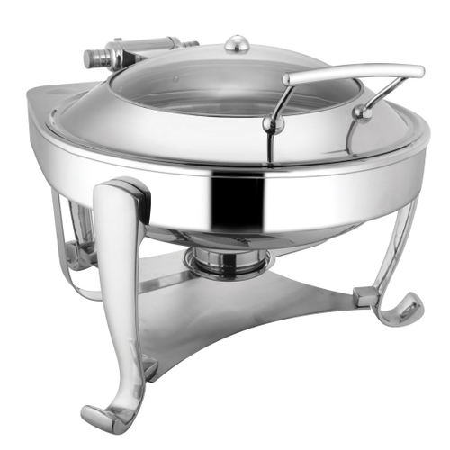 Мармит настольный (чефиндиш) круглый cо стекл крышкой 6,5л,Opulent OP/0/0/6.5/CP