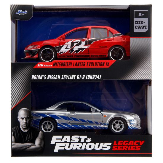 Набор машинок Форсаж Legacy Series Mitsubishi Lancer Evolution IX/Nissan 1:32