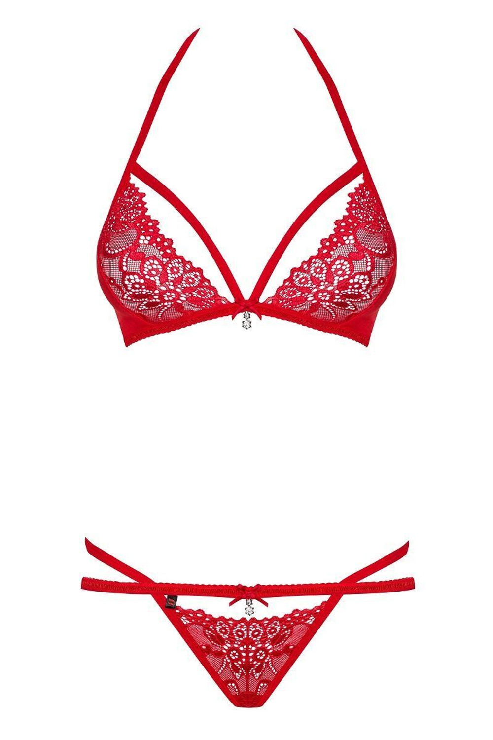 Сексуальный комплект из яркого ажура (Размер: L-XL) (Цвет: черный)