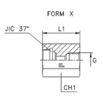 Соединение для манометра BSP 1/4" D14-15-16 JIC 7/8"