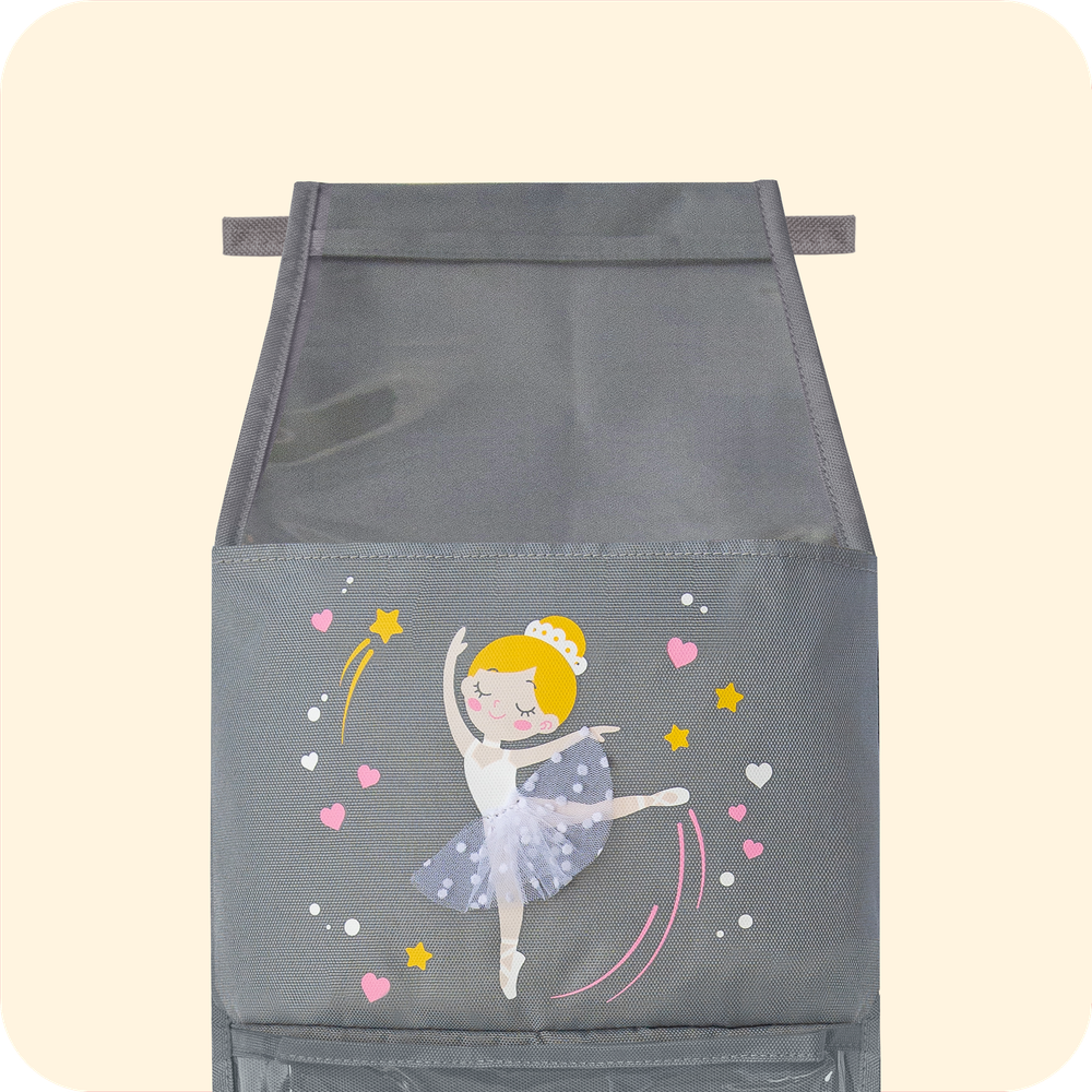 Кармашки для детского сада, на липучке. Балерина с объёмной юбкой